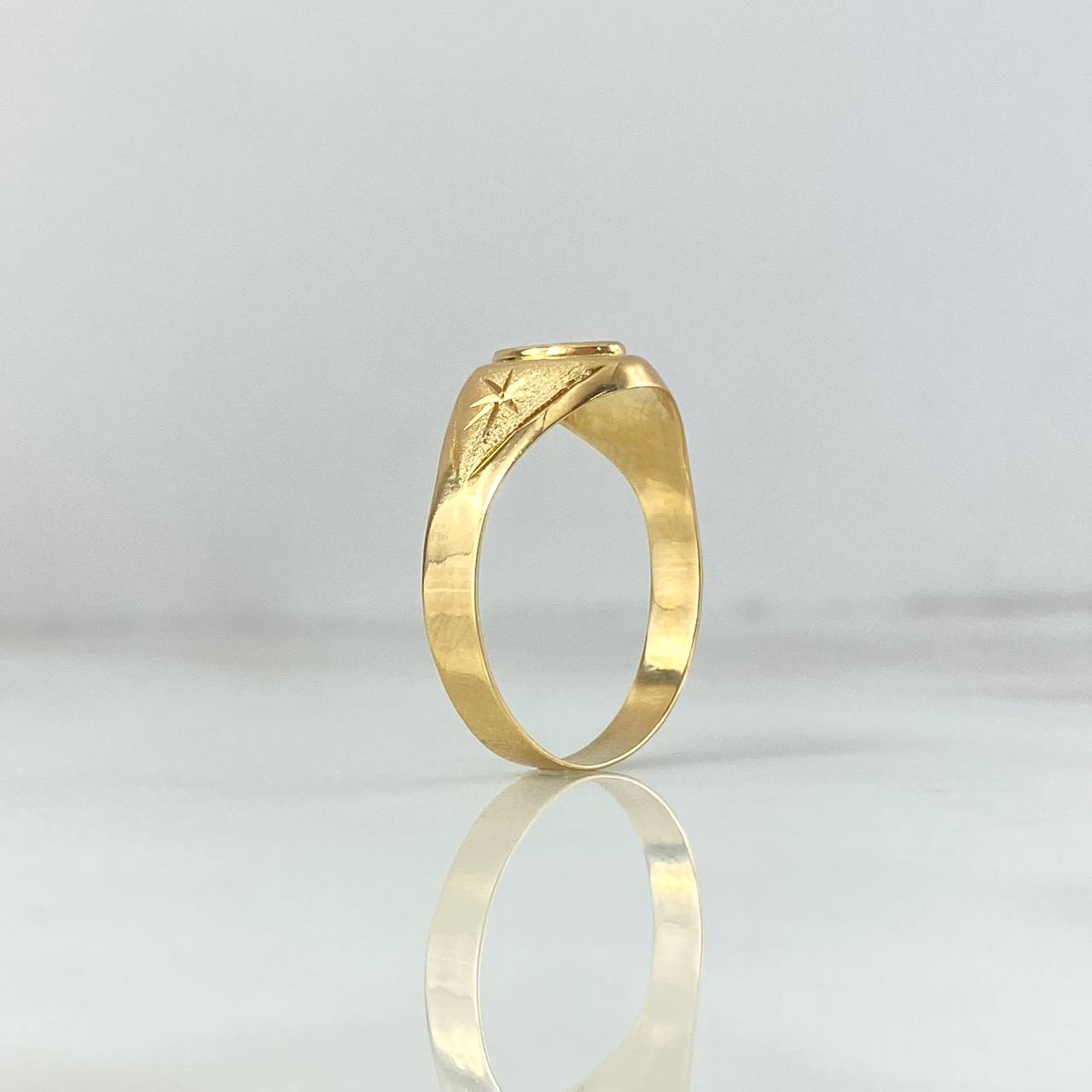 Anillo Sello Virgen Milagrosa 1.85gr / T8 1/2 / Estrellas Oro Amarillo