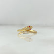 Anillo Serpiente 1.65gr / T5 / Circones Blancos Fucsias Oro Amarillo