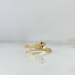 Anillo Serpiente 1.85gr / T8 1/2 / Circones Blancos Azules Oro Amarillo