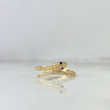 Anillo Serpiente 1.85gr / T8 1/2 / Circones Blancos Azules Oro Amarillo