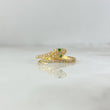 Anillo Serpiente 1.8gr / T6 1/4 / Circones Blancos Verdes Oro Amarillo *