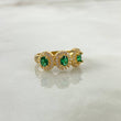 Anillo Trio 3gr T6 Circones Verdes Blancos Oro Amarillo