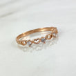 Anillo Corazones 0.95gr T6 1/4 Circones Blancos Oro Rosa