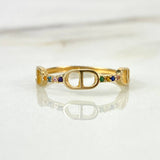 Anillo Trio Eslabon 1.1gr T5 3/4 Circones Colores Oro Amarillo