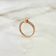 Anillo Oso TS 1.95gr T5 1/2 Circones Blancos Oro Rosa