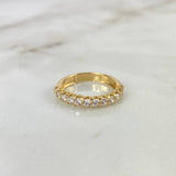 Anillo Churumbela 3.1gr T8 Circones Blancos Oro Amarillo