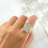 Anillo / Pulso Oso TS Multifuncional 18.3gr / T8 3/4 / 20.5cm Circones Blancos Azul Dos Oros Amarillo Blanco