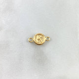 Herraje Letra K 0.35gr / 1.4cm / Circular Oro Amarillo