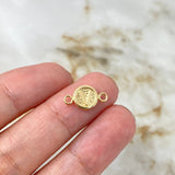 Herraje Letra V 0.35gr / 1.4cm / Circular Oro Amarillo