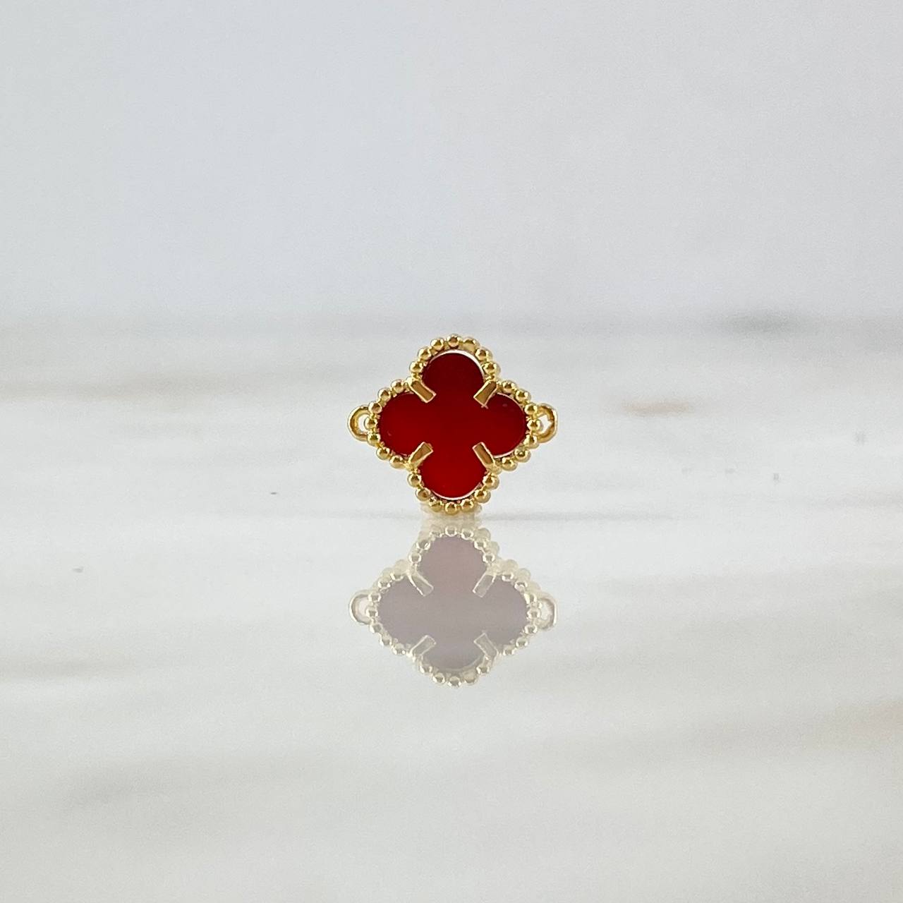 Herraje Trebol VCyA 0.85gr / 1.2cm / Agata Roja Oro Amarillo +4 *