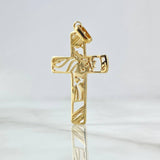 Dije Cruz Cristo Silueta 2.55gr / 3.5cm / Lisa Oro Amarillo 18K