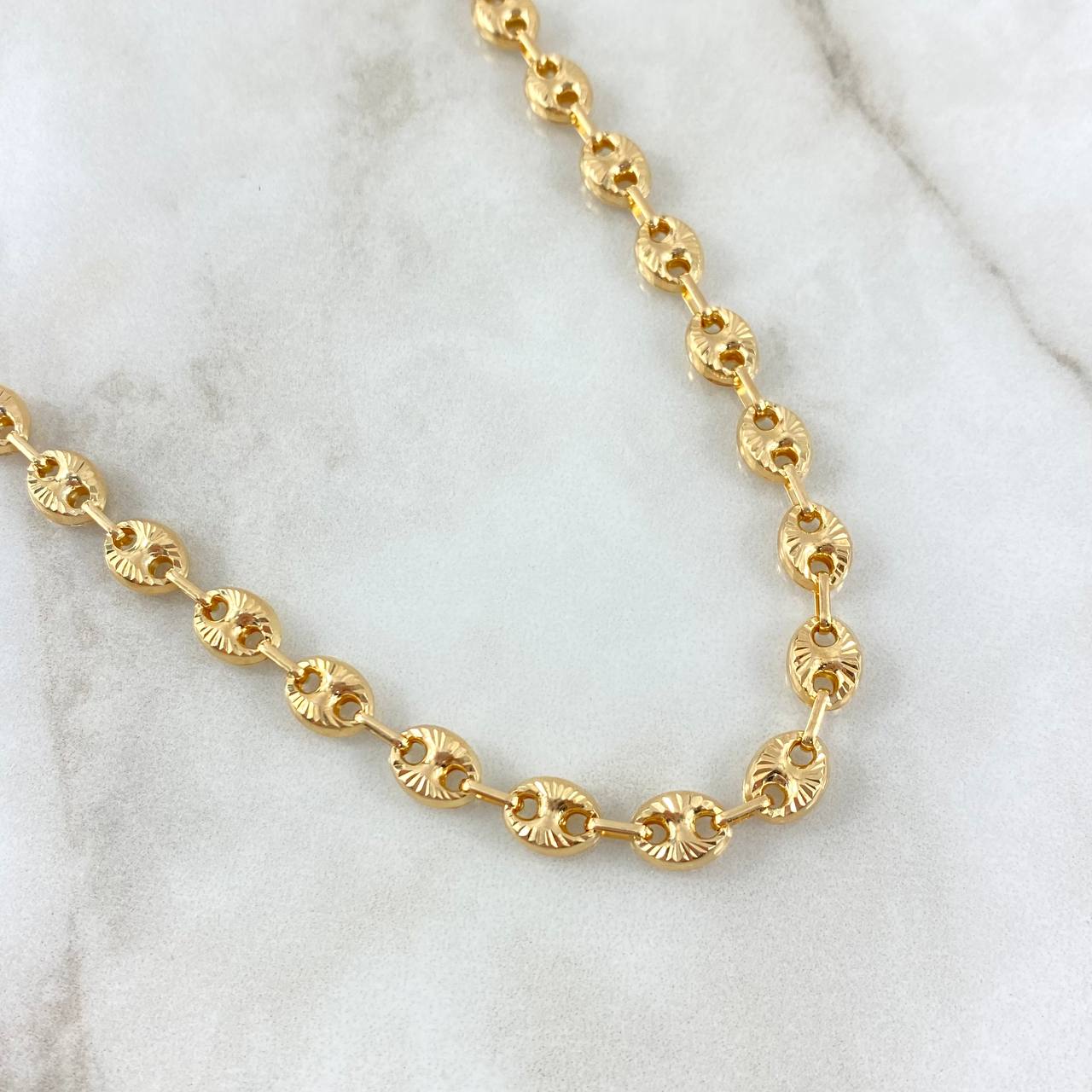 Cadena GC 15.5gr / 60cm / 6mm Diamantada Oro Amarillo 18K