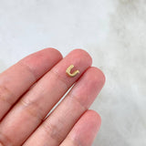 Herraje Letra U 0.35gr / 6mm / Oro Amarillo