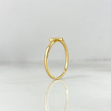 Anillo Cruz 1.25gr / T8 3/4 / Circones Blancos Oro Amarillo