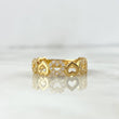 Anillo Corazones 2.3gr / T6 / Circones blancos Oro Amarillo