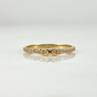 Anillo X 1.3gr T6 1/4 Circones Blancos Oro Amarillo