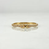 Anillo X 1.2gr T6 Circones Blancos Oro Amarillo