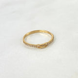 Anillo X 1.2gr T6 Circones Blancos Oro Amarillo