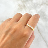 Anillo Curvas 3.2gr / T8 3/4 / Circones Blancos Oro Amarillo ©