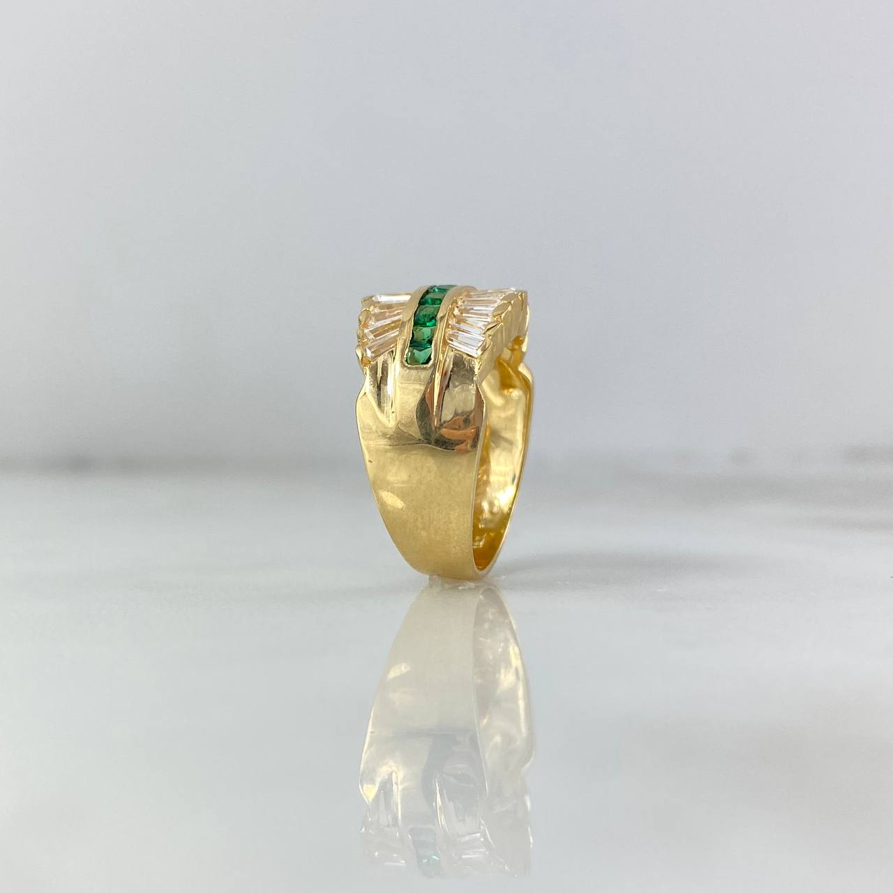 Anillo Aurora 5.3gr / T6 / Circones Verdes Blancos Oro Amarillo ©