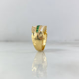 Anillo Aurora 5.3gr / T6 / Circones Verdes Blancos Oro Amarillo ©