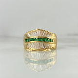 Anillo Aurora 5.3gr / T6 / Circones Verdes Blancos Oro Amarillo ©