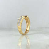 Anillo Correa Corona RX 4.65gr / T10 1/2 / Circones Blancos Dos Oros Amarillo Blanco *