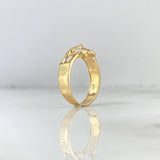 Anillo Silueta Cruz Cristo 3.65gr / T8 1/2 / Oro Amarillo *