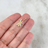 Dije Oso 1.65gr / 2.3cm / Circones Blancos Fucsias Oro Amarillo ©