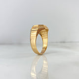 Anillo Octagonal 5.75gr / T9 3/4 / Circones Blancos Oro Amarillo