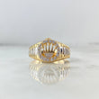 Anillo Correa Corona RX 6gr / T11 1/4 / Circones Blancos Dos Oros Amarillo Blanco