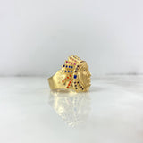 Anillo Indio 6.4gr / T10 / Circones Colores Azules Oro Amarillo