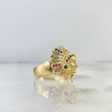 Anillo Indio 9.2gr / T9 1/4 / Circones Colores Verdes Oro Amarillo