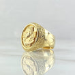 Anillo Rostro De Cristo 5.9gr / T9 1/2 / Sello Ovalado Oro Amarillo 18K