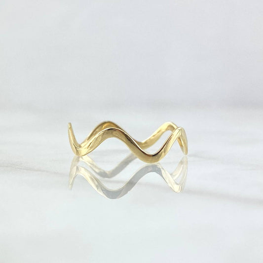 Anillo  Zig - Zag 0.85gr / T7 3/4 / Oro Amarillo 18K ©