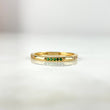 Anillo Tres Lineas 1.35gr T6 1/4 Circones Blancos Verdes Oro Amarillo