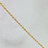 Cadena Lazo 1.15gr / 60cm + Dije Cruz 0.3gr / 1.5cm Abultada Oro Amarillo (Oferta)