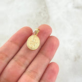 Dije Virgen Del Carmen 1.9gr / 3.3cm / Ovalo Bordeado Oro Amarillo 18K *