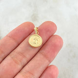 Dije Divino Niño 0.7gr / 1.7cm / Circulo Bordeado Oro Amarillo 18K *