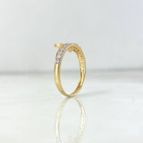 Anillo Love 1.75gr / T6 1/4 / Circones Blancos Oro Amarillo