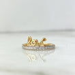 Anillo Love 1.75gr / T6 1/4 / Circones Blancos Oro Amarillo