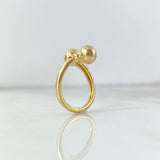 Anillo Tu y Yo 1.75gr / T4 3/4 / 6mm Bolas Lisas Oro Amarillo