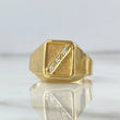 Anillo Trinity Mate 3.2gr / T10 3/4 / Circones Blancos Oro Amarillo