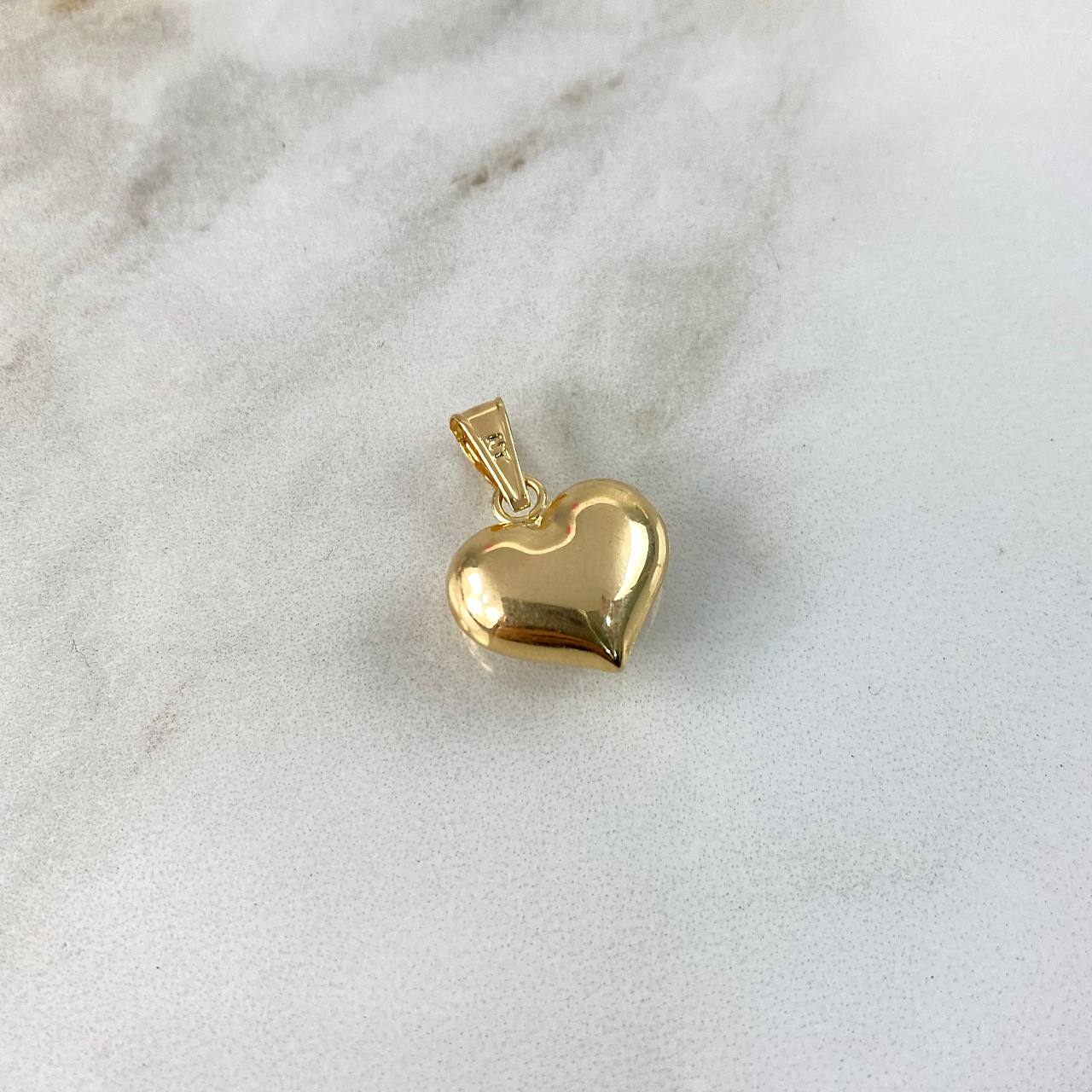 Dije Corazon 1.05gr / 2.1cm Troquelado Oro Amarillo