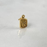 Dije Marco Letra W 0.35gr / 1.5cm Oro Amarillo