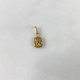 Dije Marco Letra W 0.35gr / 1.5cm Oro Amarillo