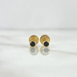 Topos Bisel 0.4gr / 3mm Circon Negro Oro Amarillo (Joya)