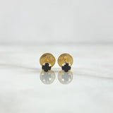 Topos Uña 0.45gr / 3mm Circón Negro Oro Amarillo (Joya)