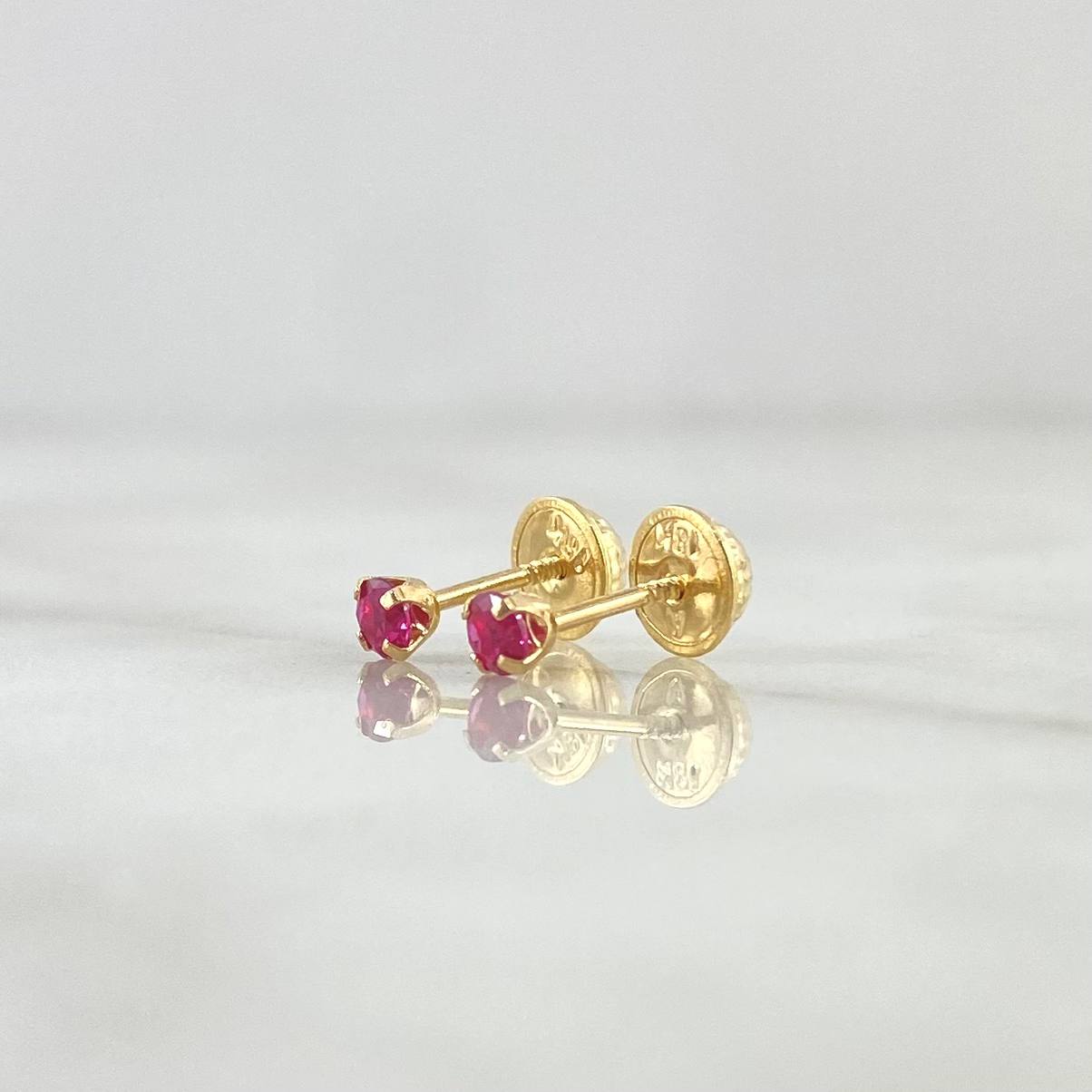 Topos Uña 0.45gr / 3mm Circón Fucsia Oro Amarillo (Joya)