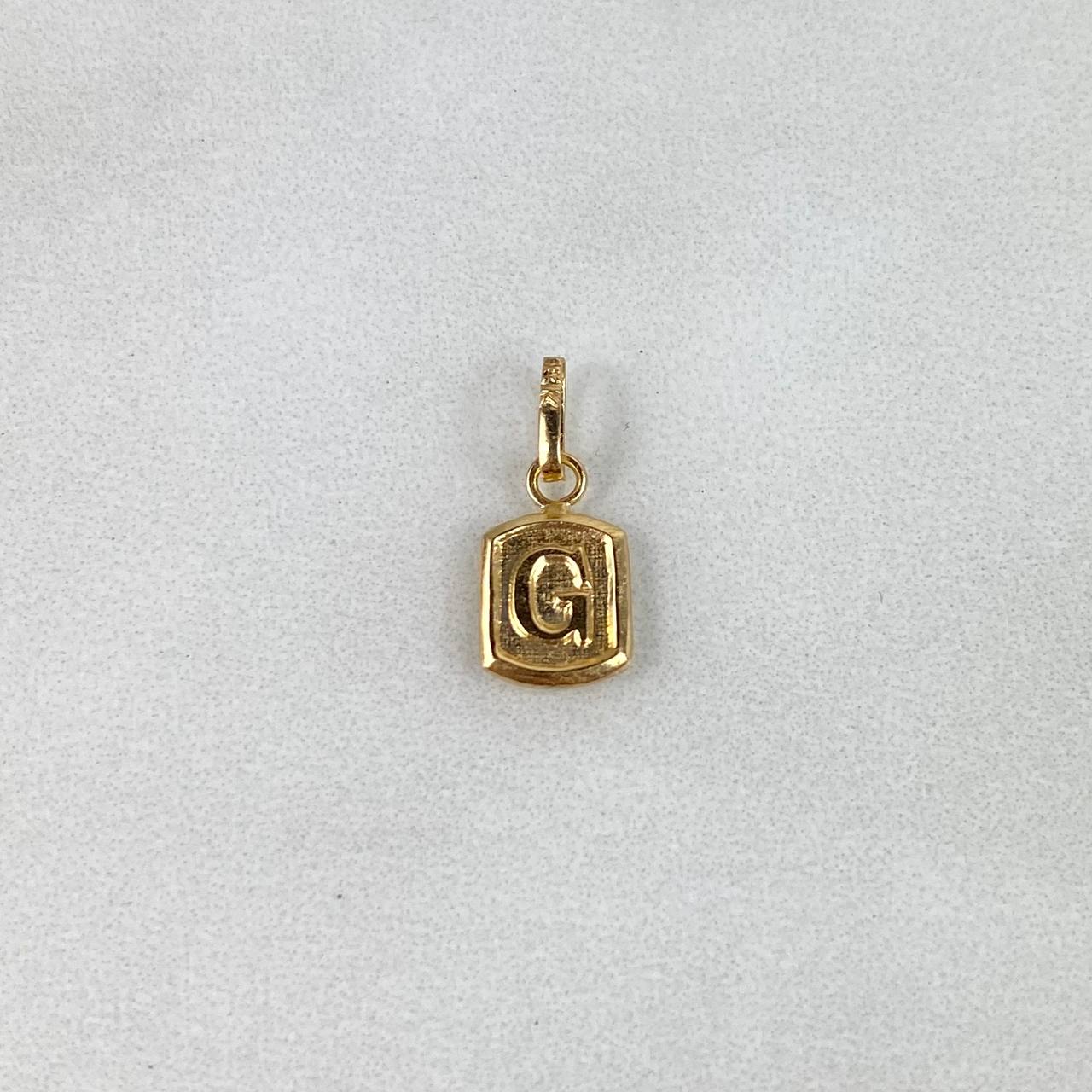 Dije Marco Letra G 0.35gr / 1.5cm Oro Amarillo